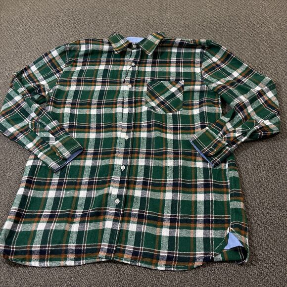 Bogari Other - Bogari Flannel Shirt Men's XL Long Sleeve Button Front Multicolor Greeen